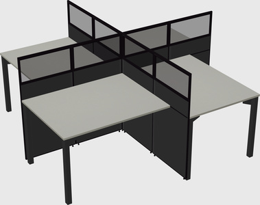 Quad office cubicles