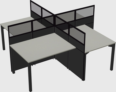 Quad office cubicles