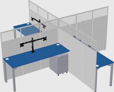 Quad office cubicles