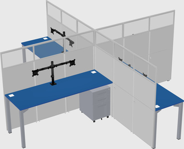 Quad office cubicles