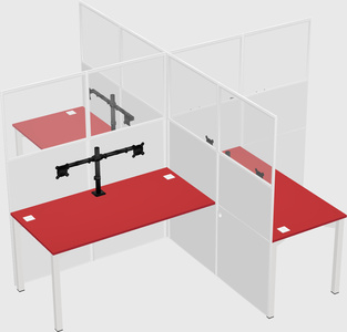 Quad office cubicles
