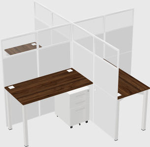 Quad office cubicles
