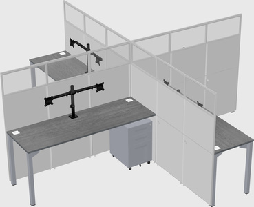 Quad office cubicles