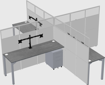 Quad office cubicles