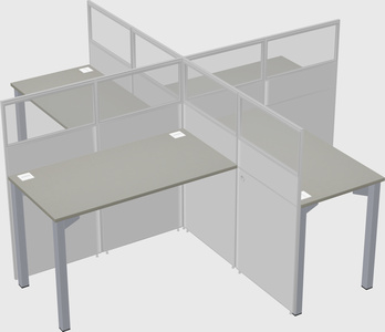 Quad office cubicles