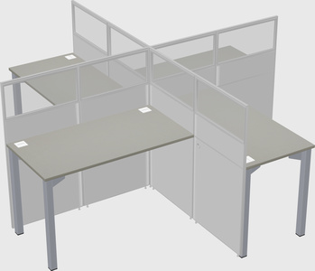 Quad office cubicles