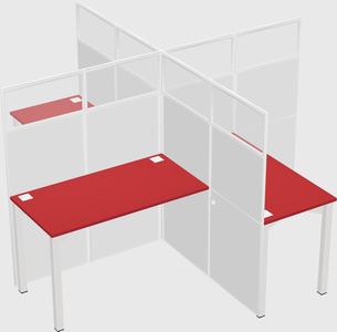 Quad office cubicles