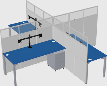 Quad office cubicles