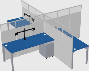 Quad office cubicles