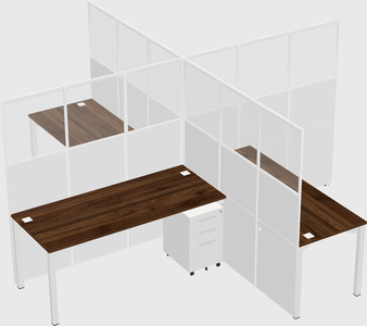 Quad office cubicles