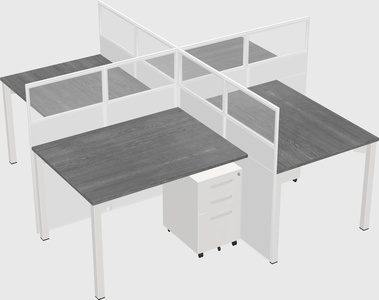 Quad office cubicles