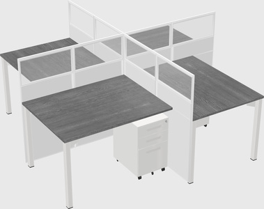 Quad office cubicles