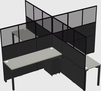 Quad office cubicles