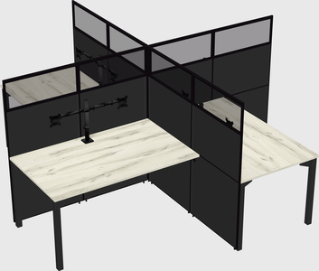 Quad office cubicles