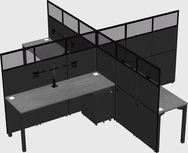 Quad office cubicles
