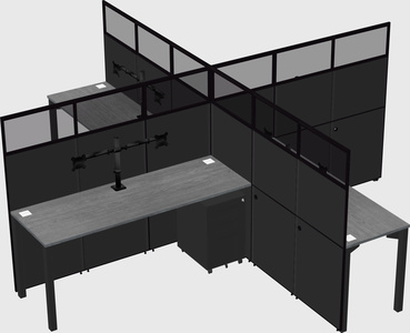 Quad office cubicles