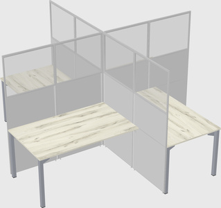 Quad office cubicles
