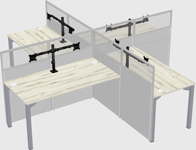 Quad office cubicles