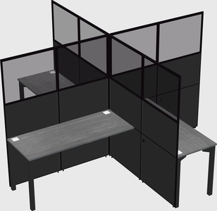 Quad office cubicles
