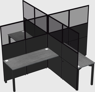 Quad office cubicles
