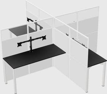 Quad office cubicles