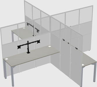 Quad office cubicles