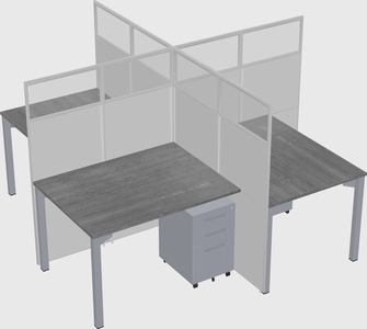 Quad office cubicles