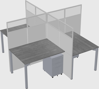 Quad office cubicles