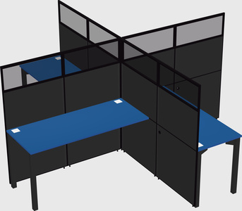 Quad office cubicles