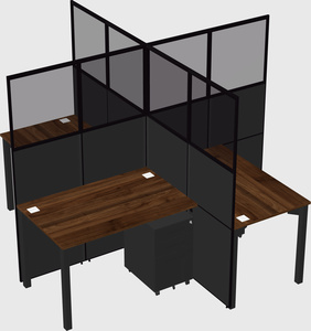 Quad office cubicles