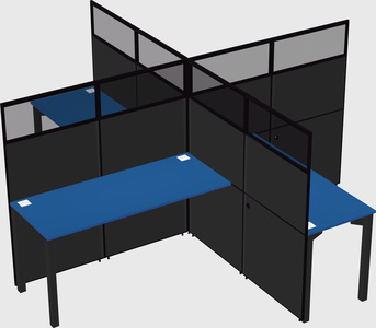 Quad office cubicles