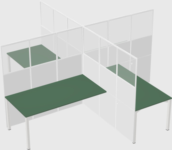 Quad office cubicles