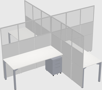 Quad office cubicles
