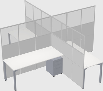 Quad office cubicles