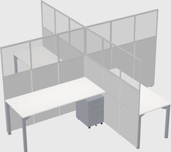 Quad office cubicles