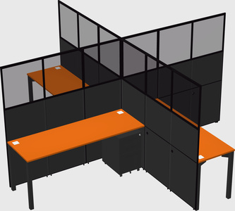 Quad office cubicles