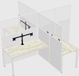 Quad office cubicles