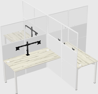 Quad office cubicles