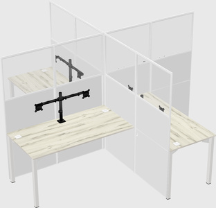 Quad office cubicles