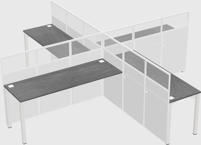 Quad office cubicles