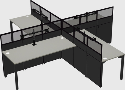 Quad office cubicles