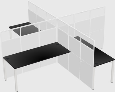 Quad office cubicles