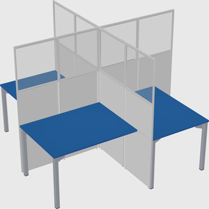 Quad office cubicles