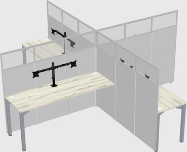 Quad office cubicles