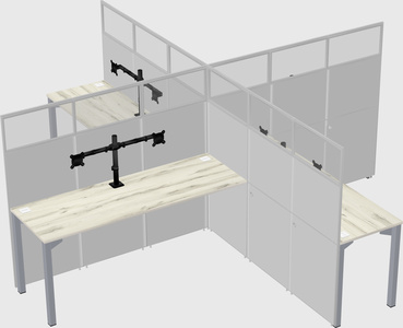Quad office cubicles