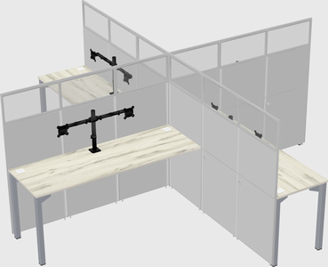 Quad office cubicles