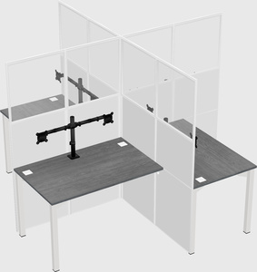 Quad office cubicles