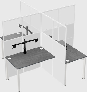 Quad office cubicles