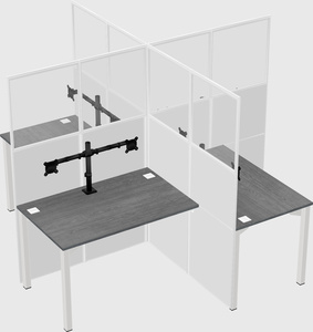 Quad office cubicles