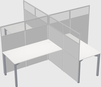 Quad office cubicles